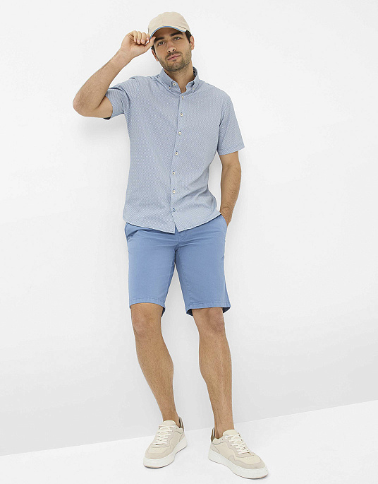 Мужские шорты Brax модель Bermuda голубого цвета