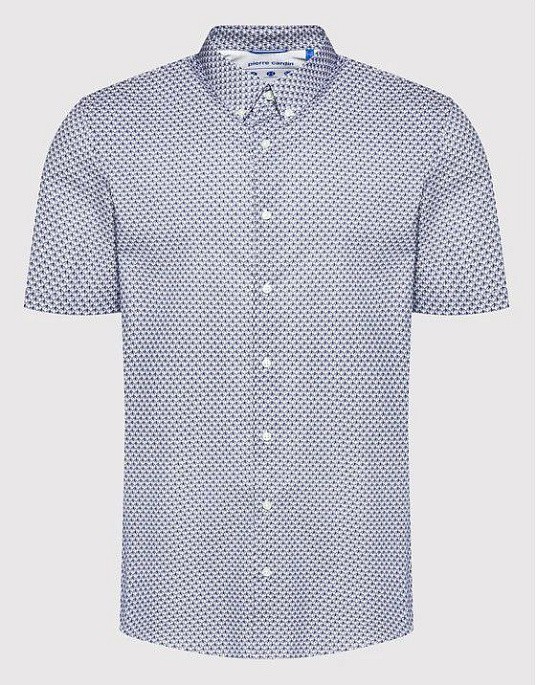 Сорочка Pierre Cardin із колекції Future Flex з коротким рукавом у синьому кольорі