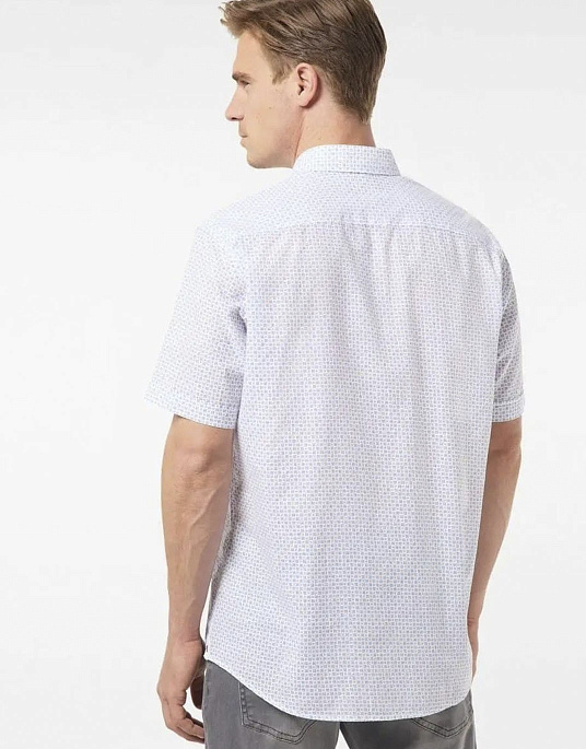 Рубашка Pierre Cardin из коллекции Air Touch с коротким рукавом в белом цвете