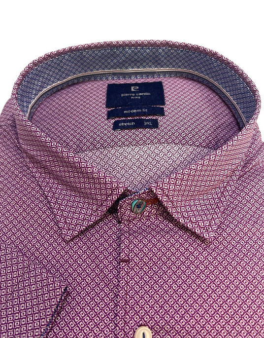 Рубашка Pierre Cardin с коротким рукавом из серии Cotton Comfort в розовом цвете