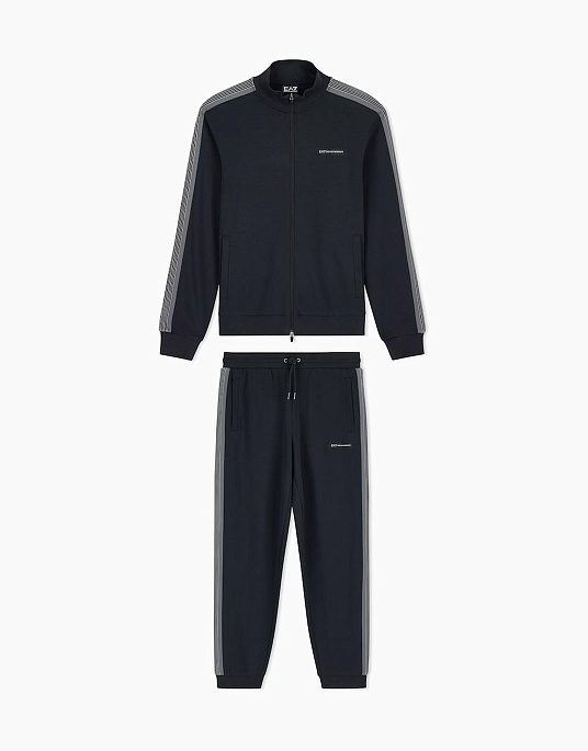 Чоловічий спортивний костюм EA7 Emporio Armani у чорному кольорі