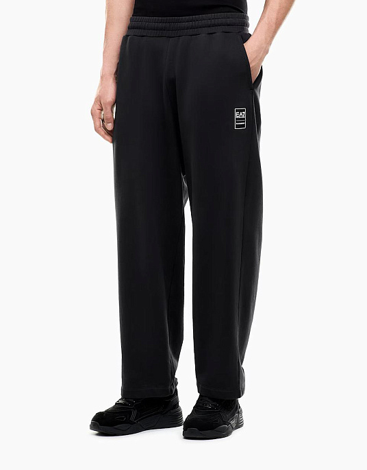 Мужской спортивный костюм EA7 Emporio Armani в черном цвете