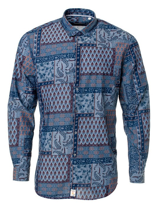 Рубашка Pierre Cardin в сером цвете с принтом