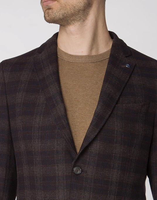 Піджак Pierre Cardin з колекції Voyage у коричневому кольорі у клітку