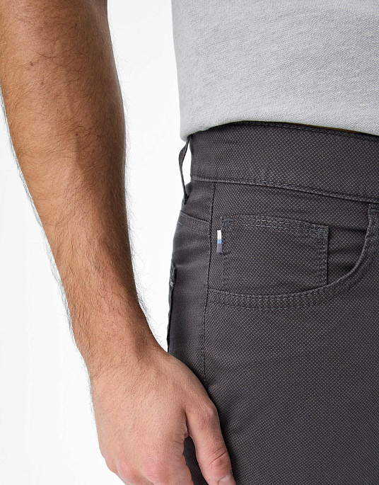 Мужские брюки – флеты Brax модель Cadiz ULTRALIGHT серого цвета