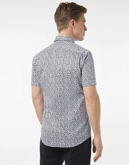 Сорочка Pierre Cardin із колекції Future Flex з коротким рукавом у білому кольорі