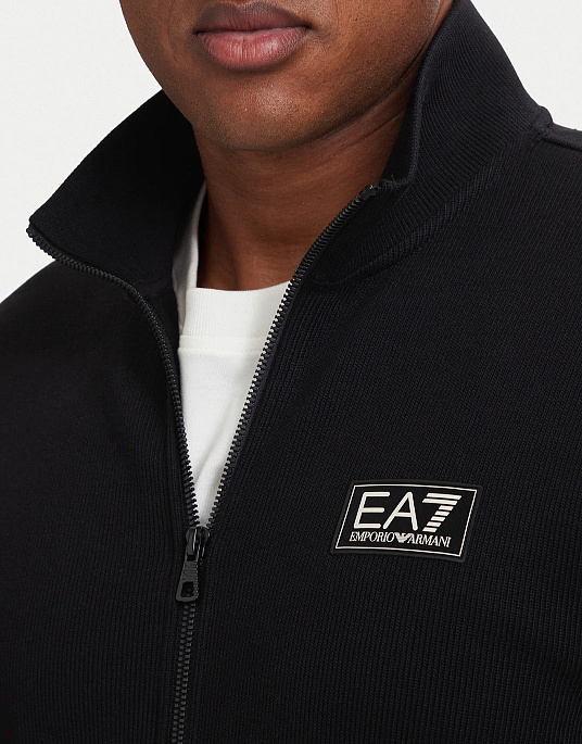 Мужской спортивный костюм EA7 Emporio Armani в черном цвете
