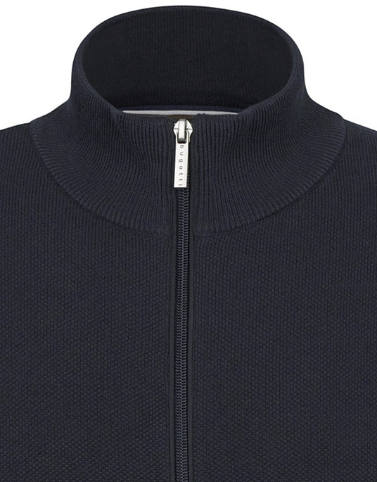 Кардиган на блискавці Bugatti у темно-синьому кольорі