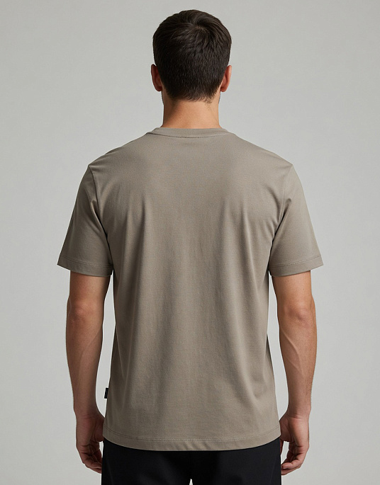 Футболка Bugatti у сіро-бежевому кольорі