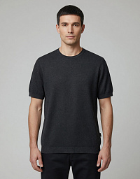 Фактурна футболка Bugatti в синьому кольорі