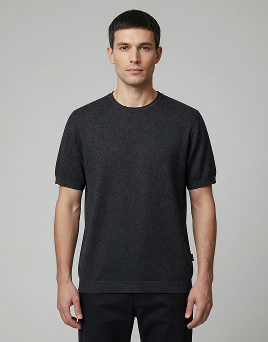 Фактурная футболка Bugatti в синем цвете