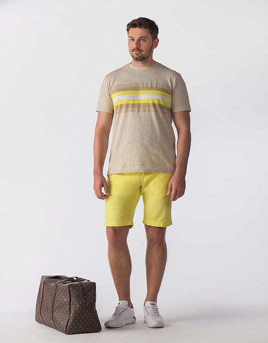 Шорти - бермуди Pierre Cardin з колекції Future Flex у яскраво-жовтому кольорі