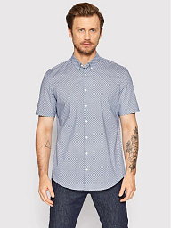 Сорочка Pierre Cardin із колекції Future Flex з коротким рукавом у синьому кольорі