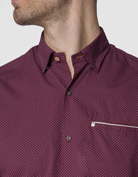 Рубашка Pierre Cardin  в красном цвете с узором