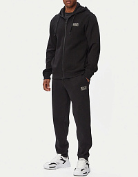 Мужской спортивный костюм EA7 Emporio Armani в черном цвете