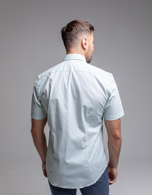 Сорочка Pierre Cardin із колекції Future Flex з коротким рукавом у зеленому кольорі