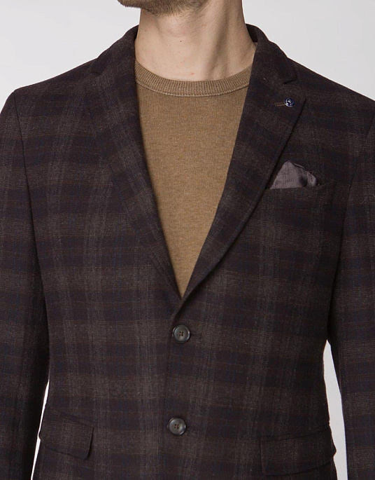 Піджак Pierre Cardin з колекції Voyage у коричневому кольорі у клітку