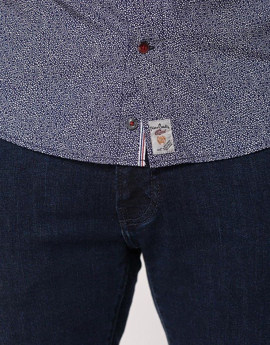 Сорочка з коротким рукавом Pierre Cardin у синьому кольорі