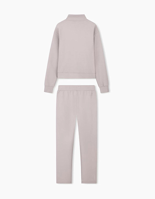 Женский спортивный костюм EA7 Emporio Armani в серо-бежевом цвете