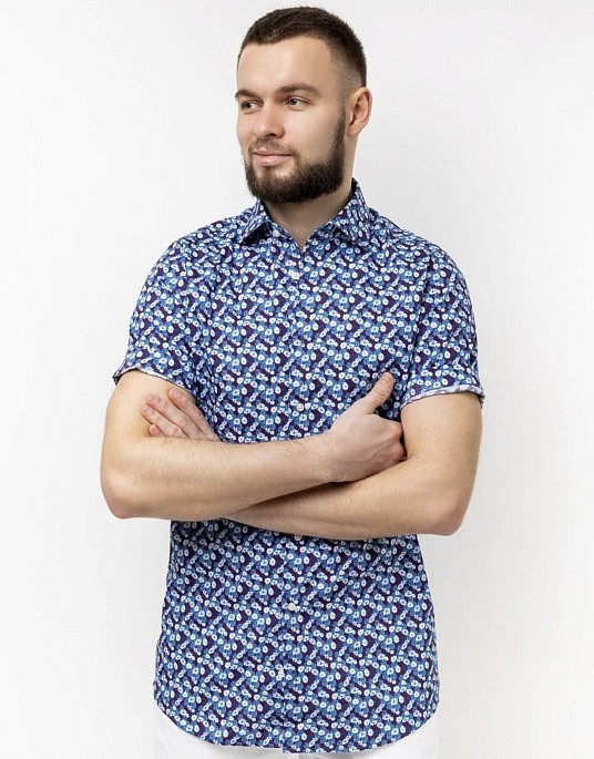 Рубашка Pierre Cardin из коллекции Future Flex в синем цвете