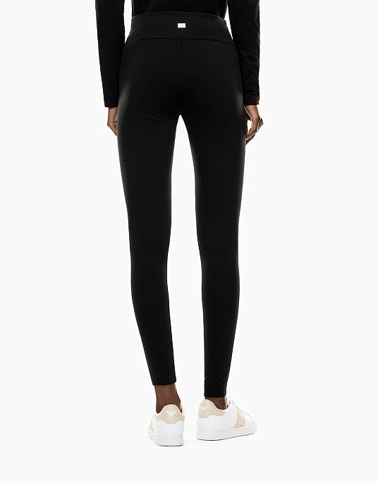 Женские леггинсы EA7 Emporio Armani в черном цвете