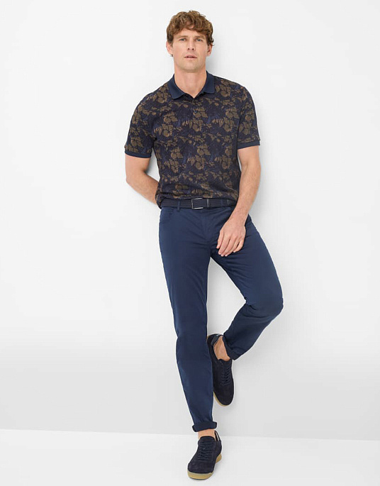 Мужские брюки – флеты Brax модель Cadiz ULTRALIGHT в тёмно-синем цвете