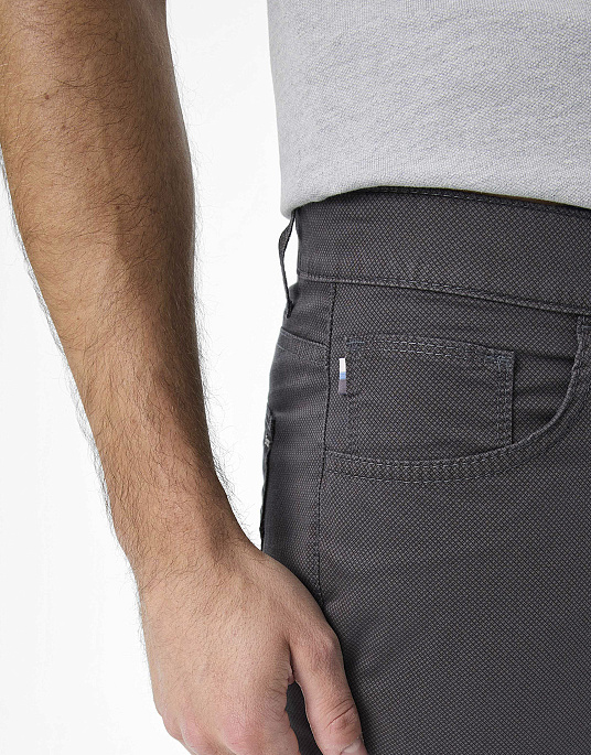 Мужские брюки – флеты Brax модель Cadiz ULTRALIGHT серого цвета