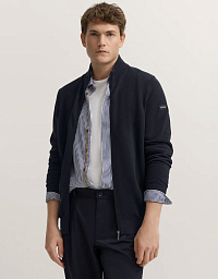 Кардиган на блискавці Bugatti у темно-синьому кольорі