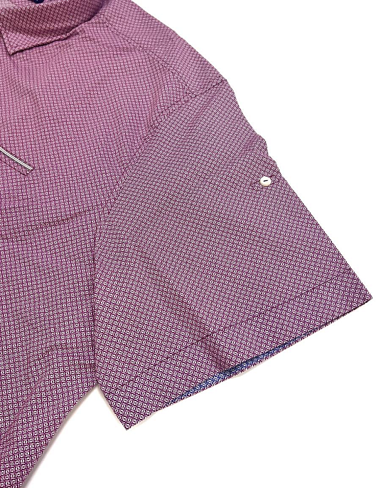 Рубашка Pierre Cardin с коротким рукавом из серии Cotton Comfort в розовом цвете