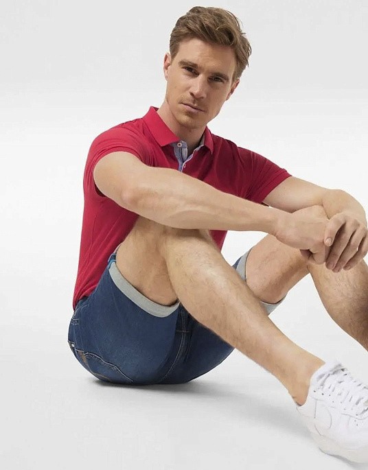 Шорты Pierre Cardin из коллекции Future Flex в синем цвете с потертостями