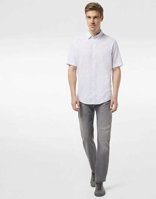 Рубашка Pierre Cardin из коллекции Air Touch с коротким рукавом  в белом цвете