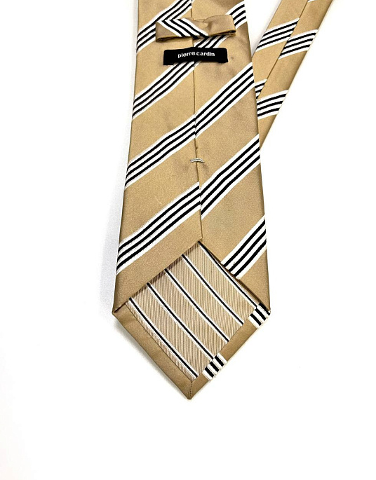 Краватка Pierre Cardin золотиста в полоску