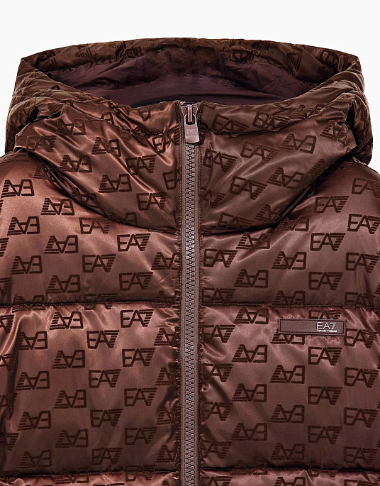 Жіноча курточка EA7 Emporio Armani у коричневому кольорі