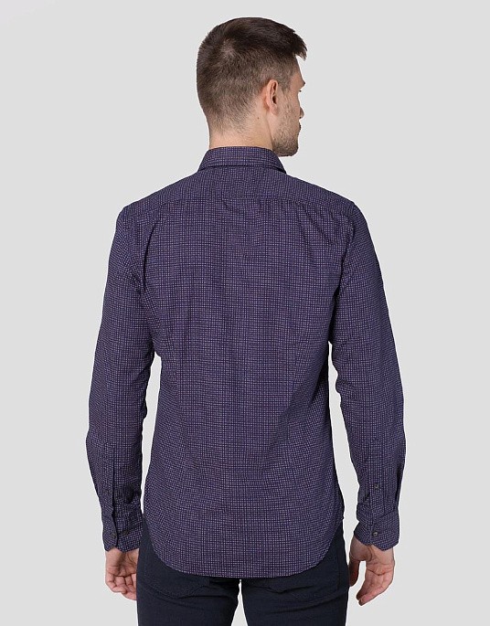 Рубашка Pierre Cardin из коллекции Denim Story в тёмно-синем цвете с узором