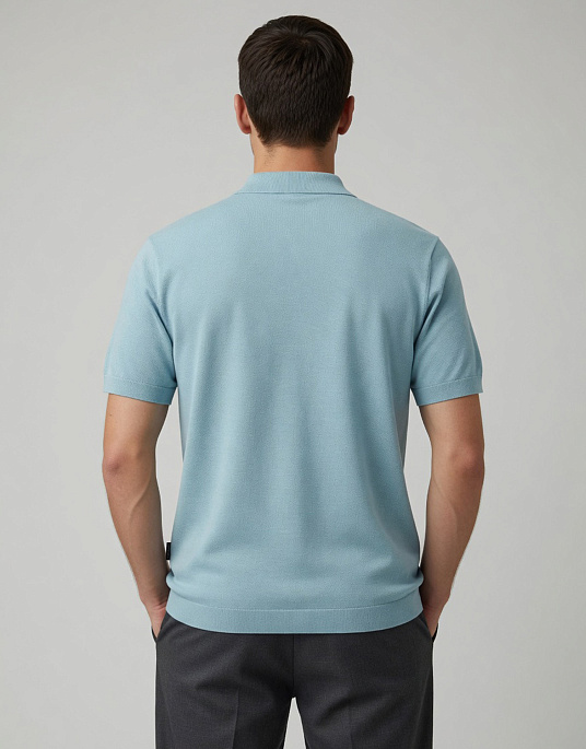 Мужское поло Bugatti голубого цвета