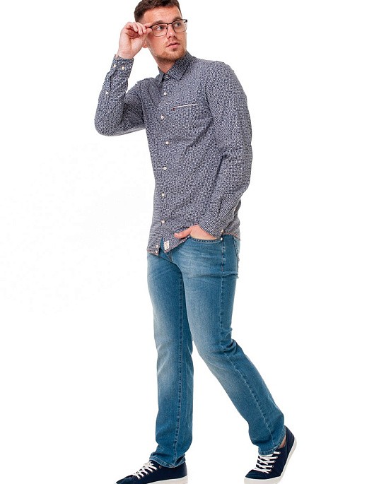 Сорочка  Pierre Cardin у синьому кольорі з квітковим принтом