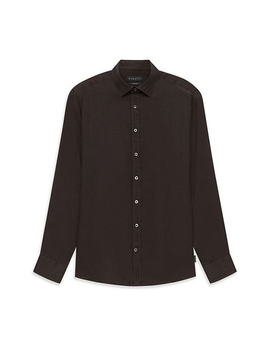 Лляна сорочка Bugatti у коричневому кольорі