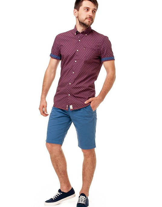 Рубашка с коротким рукавом Pierre Cardin в красном цвете