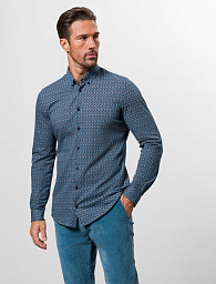 Сорочка Pierre Cardin з колекції Future Flex в синьому кольорі з принтом