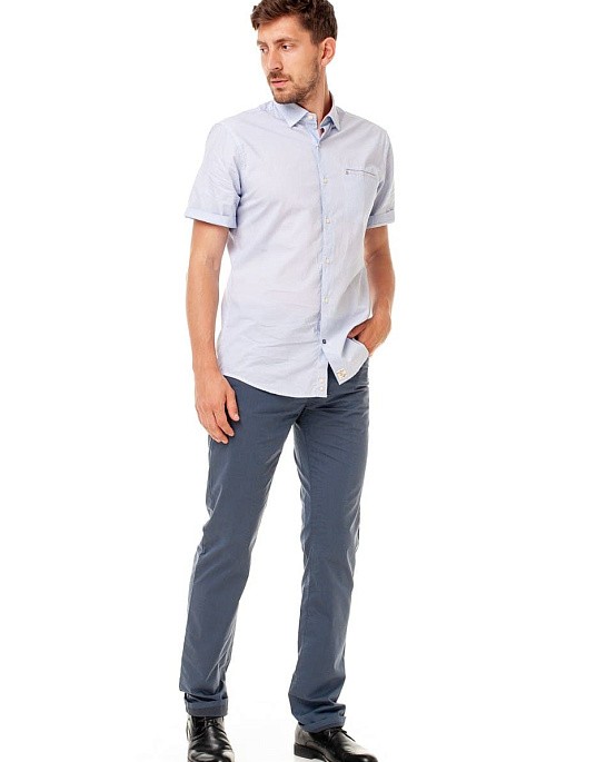 Сорочка Pierre Cardin з коротким рукавом із колекції Denim Academy у блакитному кольорі