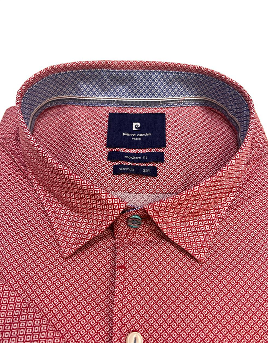 Рубашка Pierre Cardin с коротким рукавом из серии Cotton Comfort в розовом цвете