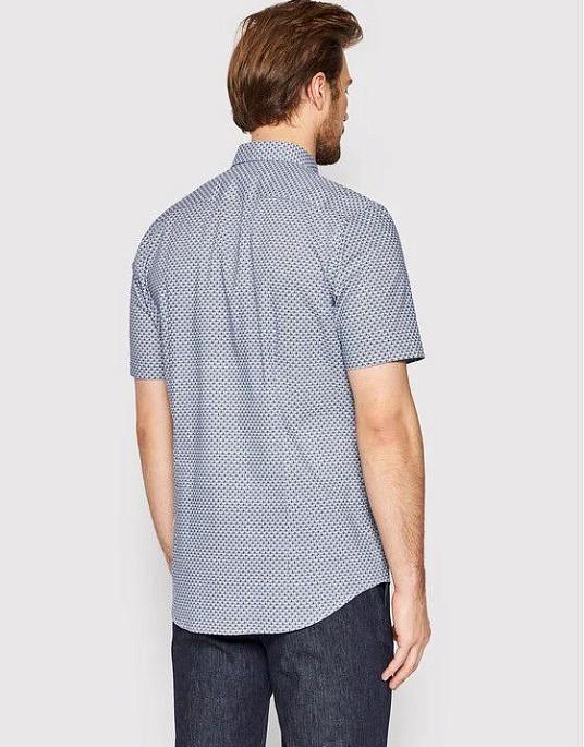 Сорочка Pierre Cardin із колекції Future Flex з коротким рукавом у синьому кольорі