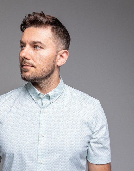 Сорочка Pierre Cardin із колекції Future Flex з коротким рукавом у зеленому кольорі