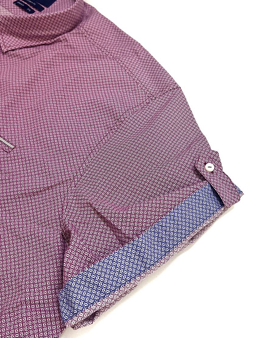 Рубашка Pierre Cardin с коротким рукавом из серии Cotton Comfort в розовом цвете