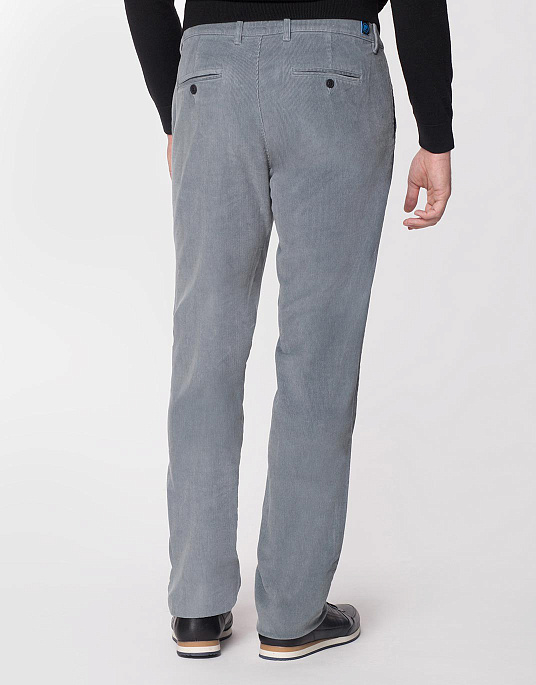 Вельветовые брюки Pierre Cardin из коллекции Future Flex в голубом цвете