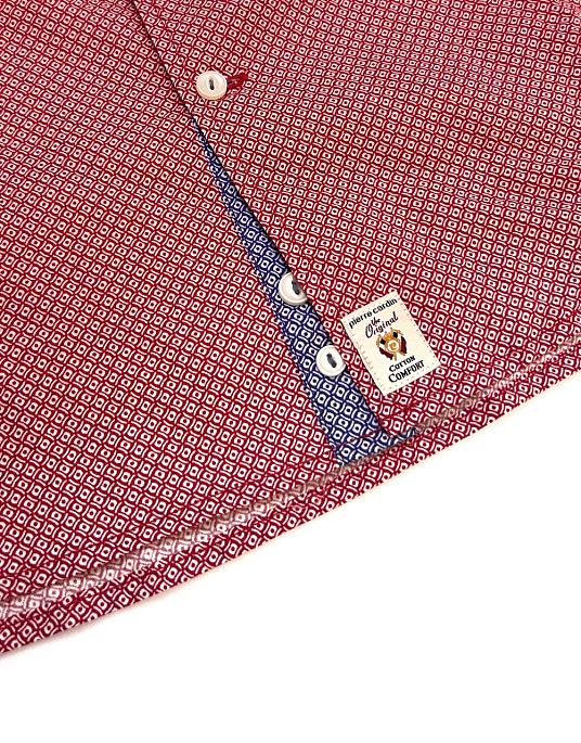 Рубашка Pierre Cardin с коротким рукавом из серии Cotton Comfort в розовом цвете