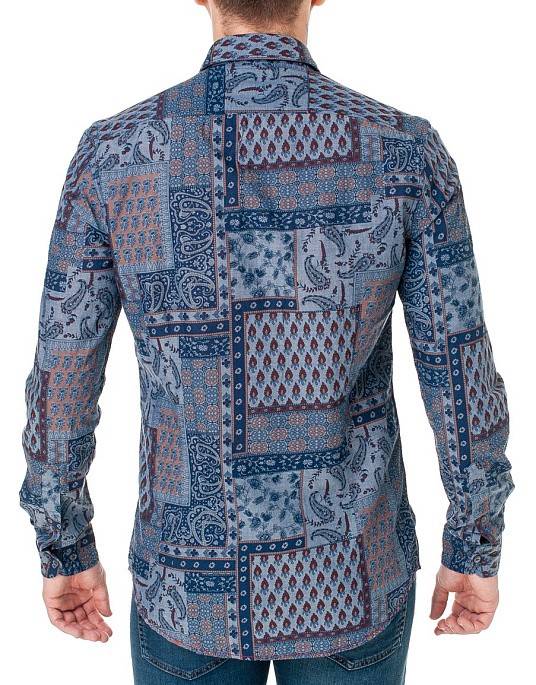 Рубашка Pierre Cardin в сером цвете с принтом