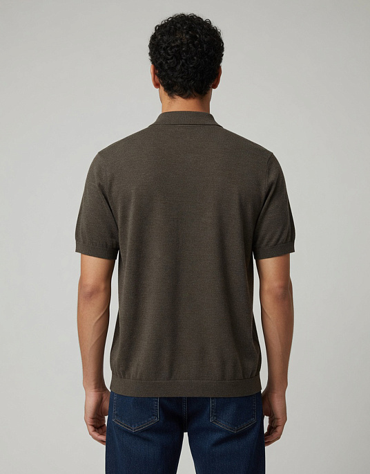 Мужское поло Bugatti коричневого цвета