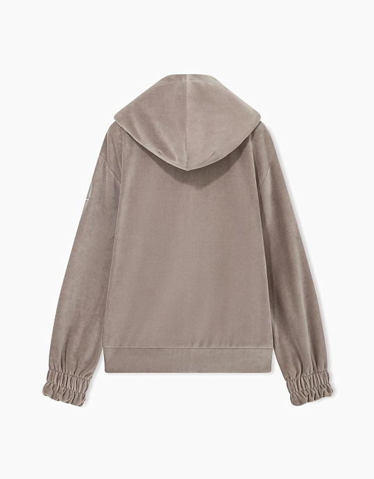Женский спортивный костюм EA7 Emporio Armani в серо-бежевом цвете