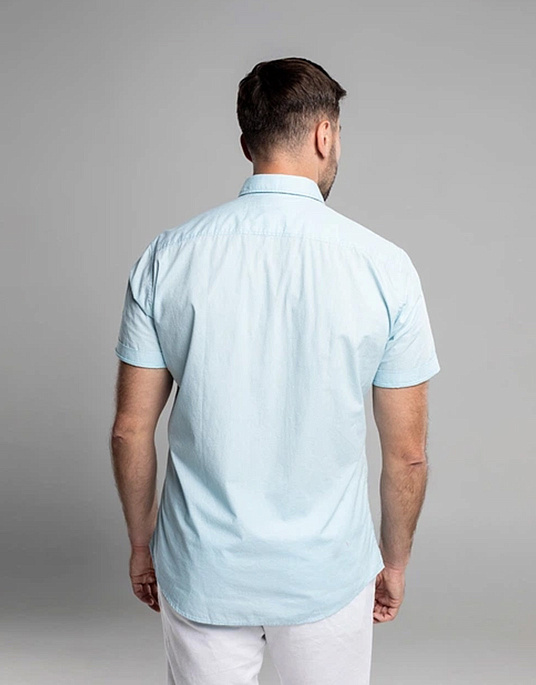 Сорочка Pierre Cardin з коротким рукавом  у блакитному кольорі